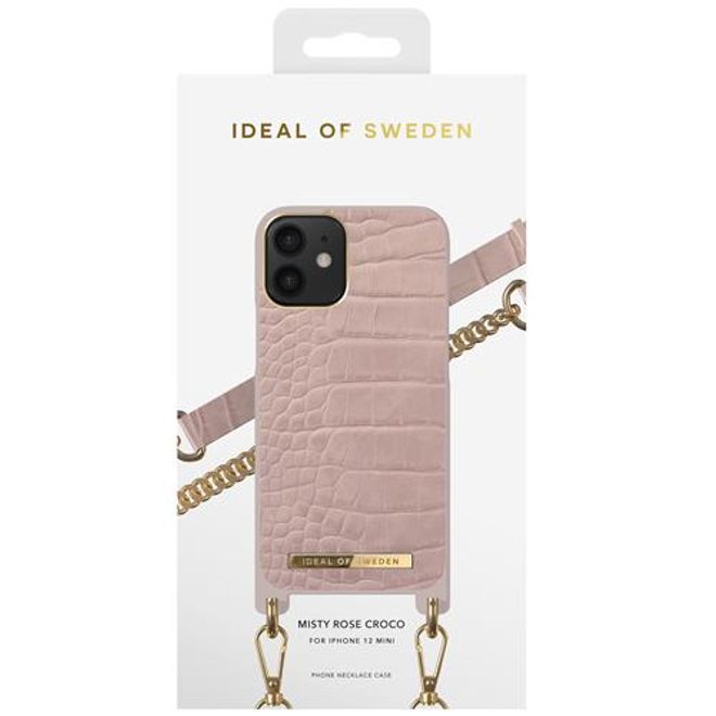 iDeal of Sweden - iPhone 12 mini Hülle - Designer Necklace Case - Misty Rose Croco