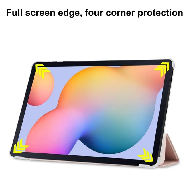 Samsung Galaxy Tab A7 10.4 (2020) Leder Hülle - dreifach faltbar - pink