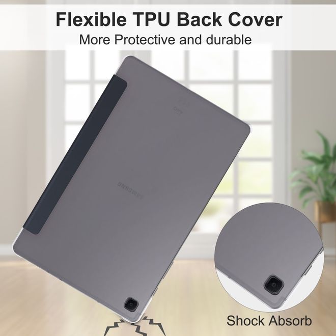 Samsung Galaxy Tab A7 10.4 (2020) Leder Hülle - dreifach faltbar - dunkelblau