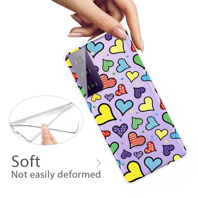 Samsung Galaxy S21 FE Handyhülle - Softcase Image Plastik Series - farbige Herze