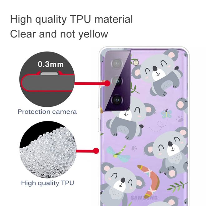 Samsung Galaxy S21 FE Handyhülle - Softcase Image Plastik Series - grauer Bär