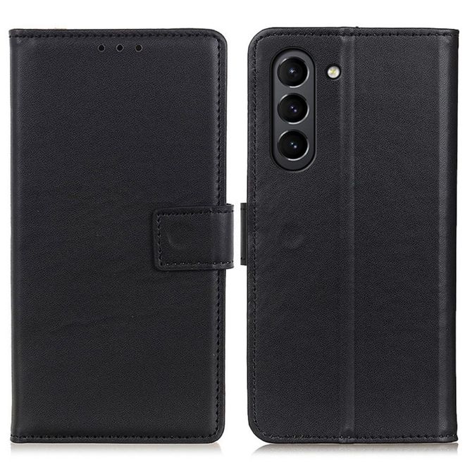 Samsung Galaxy S21 FE Handy Hülle - Classic II Leder Bookcover Series - schwarz