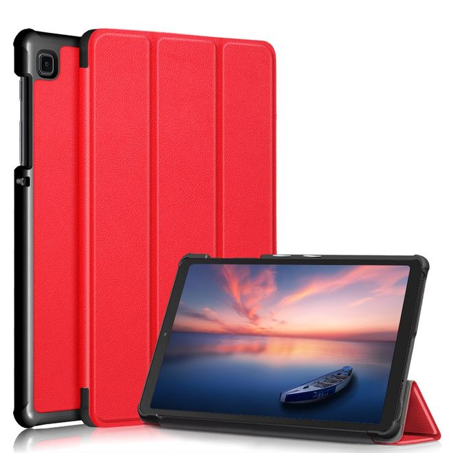 Samsung Galaxy Tab A7 Lite 8.7 Leder Hülle - dreifach faltbar - rot