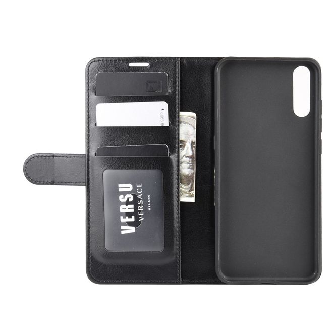 Wiko View 4 / View 4 Lite Handyhülle - Crazy Horse Leder Bookcover Series - schwarz