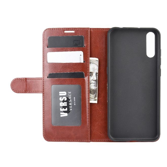 Wiko View 4 / View 4 Lite Handyhülle - Crazy Horse Leder Bookcover Series - braun
