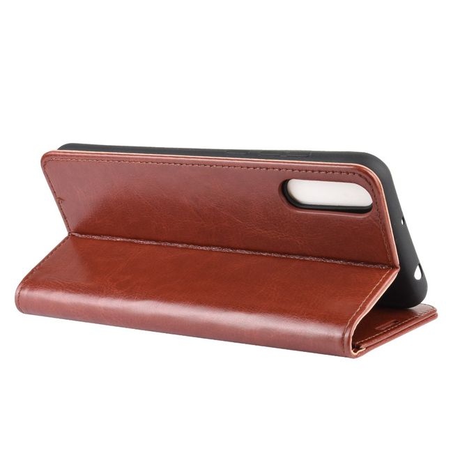 Wiko View 4 / View 4 Lite Handyhülle - Crazy Horse Leder Bookcover Series - braun