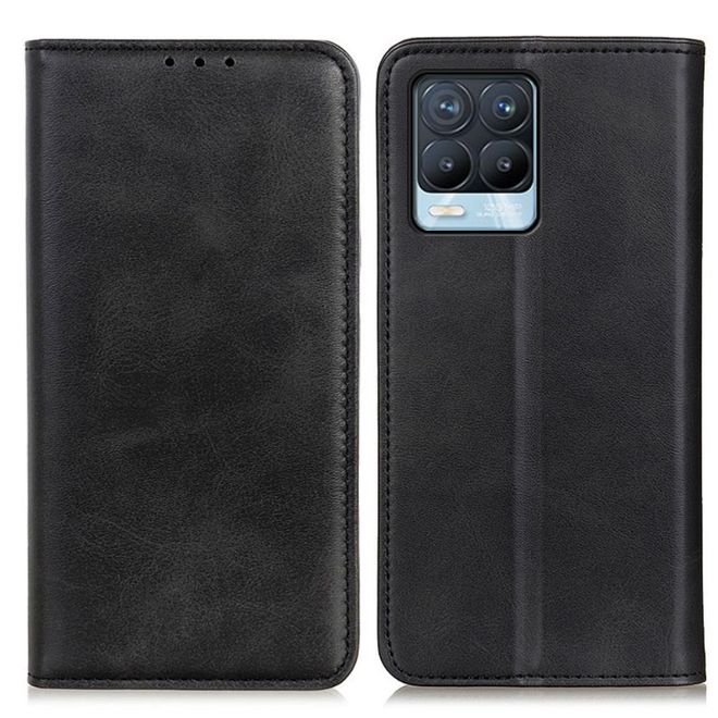 Oppo Realme 8 Pro / 8 Handy Hülle - Classic V Leder Bookcover Series - schwarz