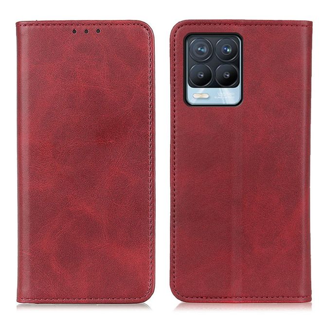 Oppo Realme 8 Pro / 8 Handy Hülle - Classic V Leder Bookcover Series - rot