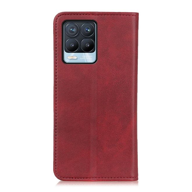 Oppo Realme 8 Pro / 8 Handy Hülle - Classic V Leder Bookcover Series - rot