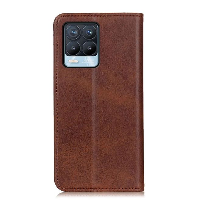 Oppo Realme 8 Pro / 8 Handy Hülle - Classic V Leder Bookcover Series - kaffeefarben