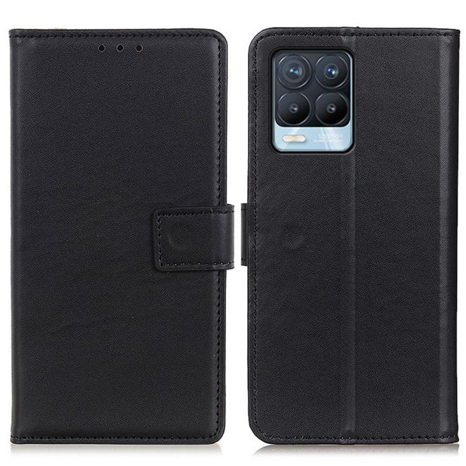Oppo Realme 8 Pro / 8 Handy Hülle - Classic II Leder Bookcover Series - schwarz