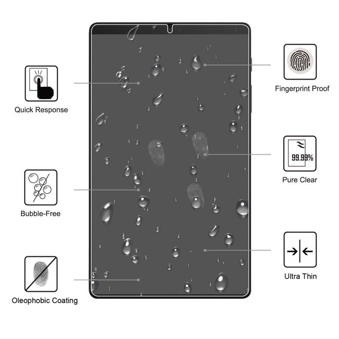 Samsung Galaxy Tab A7 Lite Schutzglas Displayschutz - Panzer Glas - 0.3mm dick - transparent