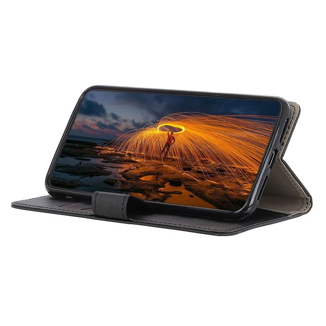 Wiko View 5 / View 5 Plus Handy Hülle - Classic III Leder Bookcover Series - schwarz