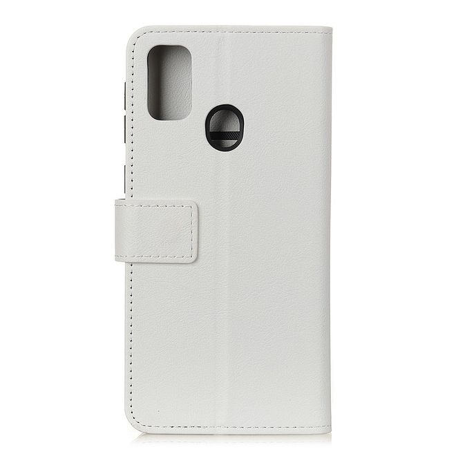 Wiko View 5 / View 5 Plus Handy Hülle - Classic III Leder Bookcover Series - weiss