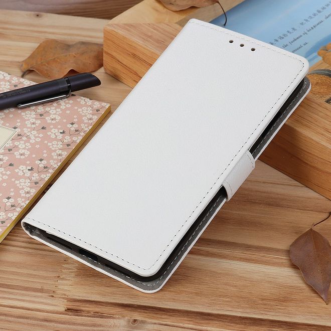 Wiko View 5 / View 5 Plus Handy Hülle - Classic III Leder Bookcover Series - weiss