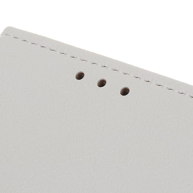 Wiko View 5 / View 5 Plus Handy Hülle - Classic III Leder Bookcover Series - weiss