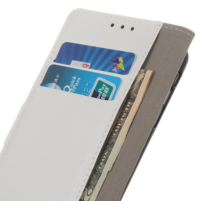 Wiko View 5 / View 5 Plus Handy Hülle - Classic III Leder Bookcover Series - weiss