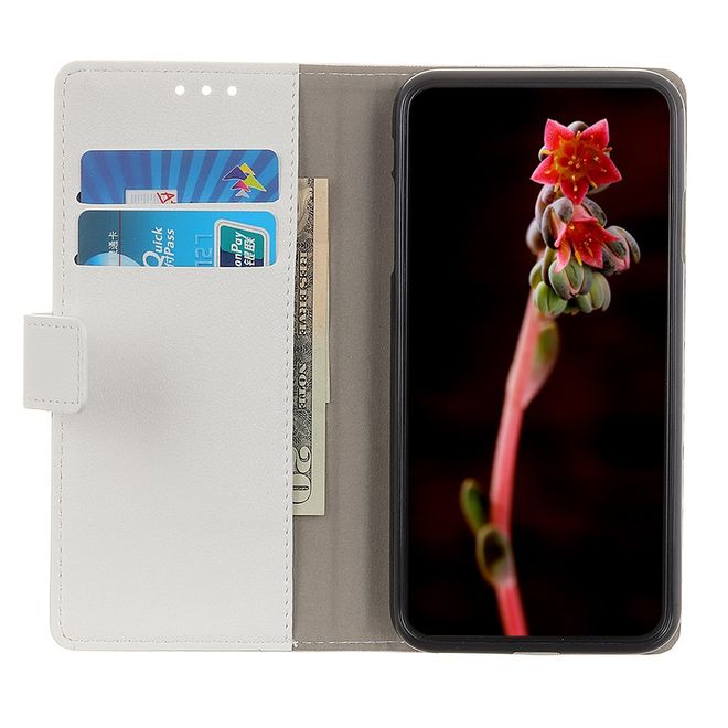 Wiko View 5 / View 5 Plus Handy Hülle - Classic III Leder Bookcover Series - weiss