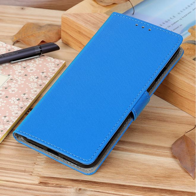 Wiko View 5 / View 5 Plus Handy Hülle - Classic III Leder Bookcover Series - blau