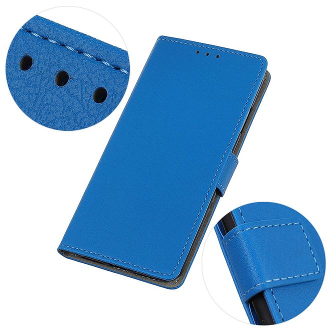 Wiko View 5 / View 5 Plus Handy Hülle - Classic III Leder Bookcover Series - blau