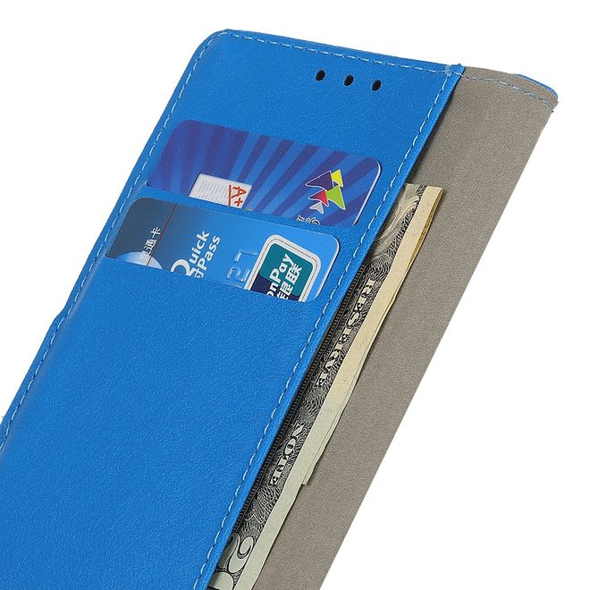 Wiko View 5 / View 5 Plus Handy Hülle - Classic III Leder Bookcover Series - blau