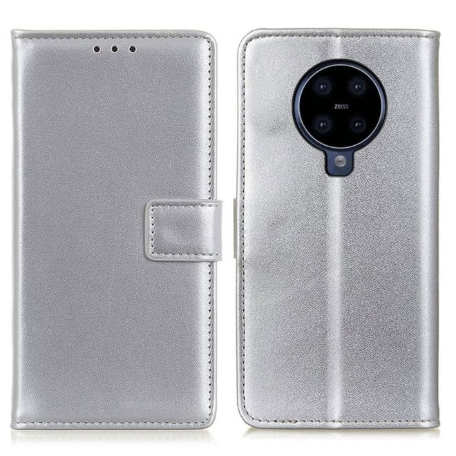 Nokia G10 / G20 Handy Hülle - Classic II Leder Bookcover Series - silber