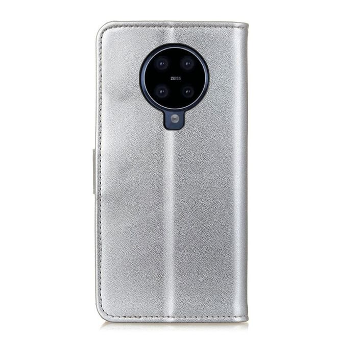 Nokia G10 / G20 Handy Hülle - Classic II Leder Bookcover Series - silber