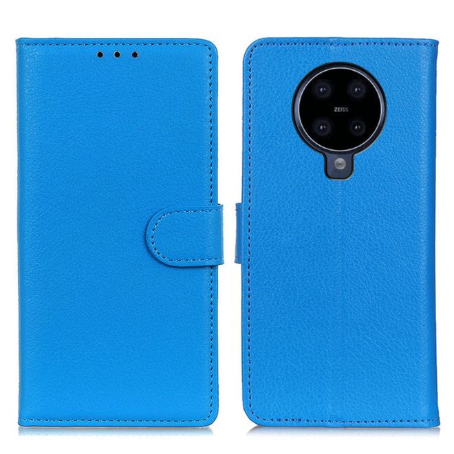 Nokia G10 / G20 Handy Hülle - Litchi Leder Bookcover Series - blau