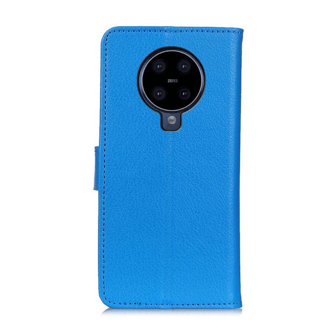 Nokia G10 / G20 Handy Hülle - Litchi Leder Bookcover Series - blau