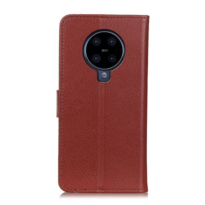 Nokia G10 / G20 Handy Hülle - Litchi Leder Bookcover Series - braun