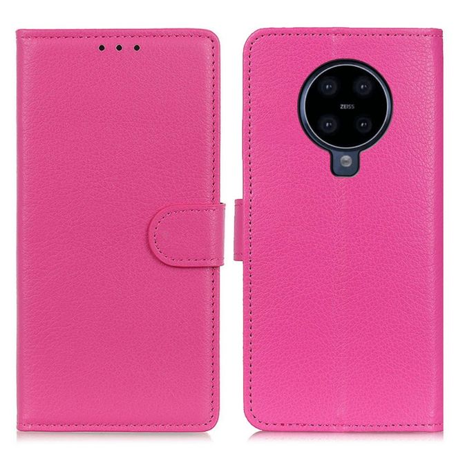 Nokia G10 / G20 Handy Hülle - Litchi Leder Bookcover Series - rosa