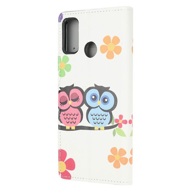 Motorola Moto G30 / G10 Handy Hülle - Leder Bookcover Image Series - Eulenpaar