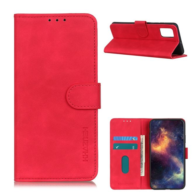 Xiaomi Redmi Note 9 4G / Redmi 9T Handy Hülle - Classic IV Leder Bookcover Series - rot