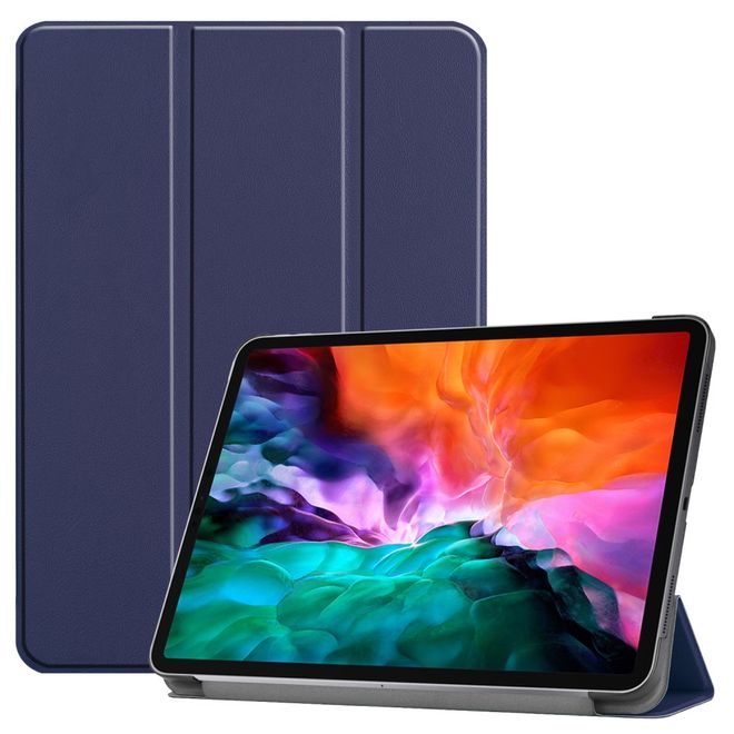 iPad Pro 12.9 (2022 / 2021) Leder Hülle - dreifach faltbar - dunkelblau