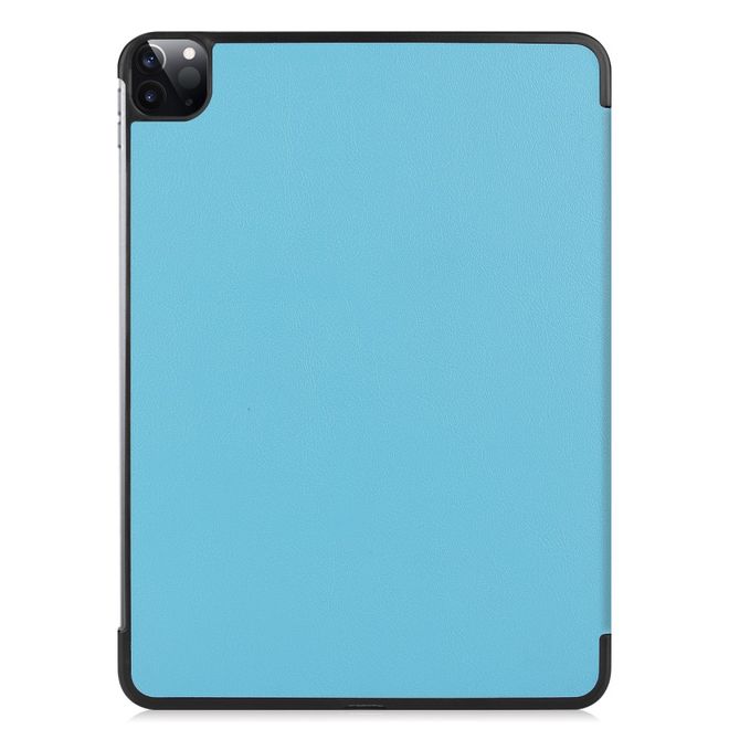 iPad Pro 11 (2022 / 2021 / 2020 / 2018) Leder Hülle - dreifach faltbar - Sleep/Wake Funktion - hellblau