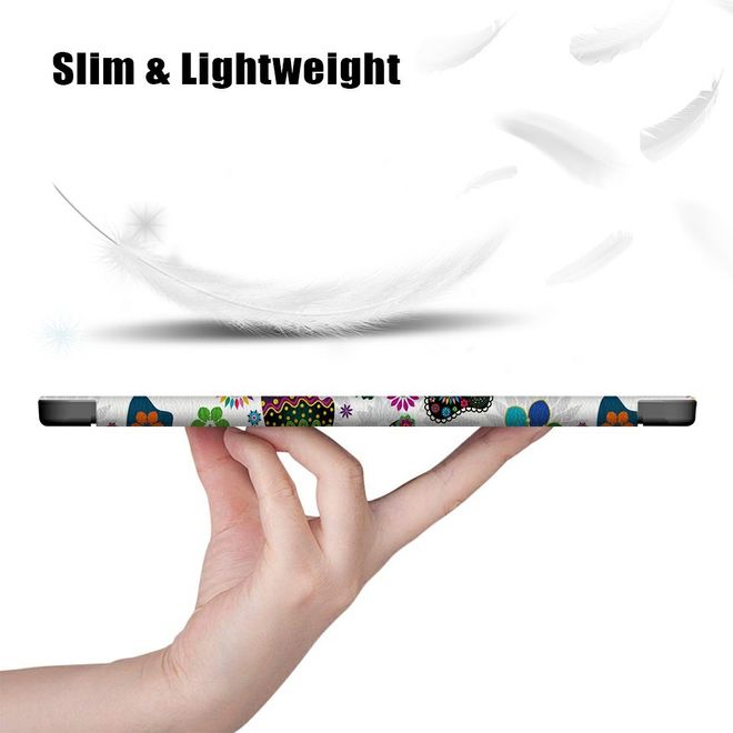 iPad Pro 11 (2022 / 2021 / 2020 / 2018) Hülle - Dreifach faltbares Case aus Leder - kleine Schmetterlinge