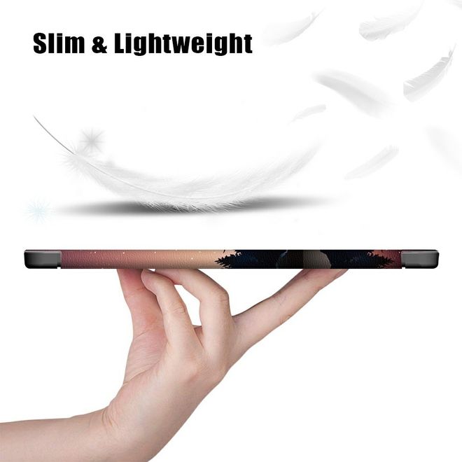 Étui pour iPad Pro 11 (2022 / 2021 / 2020 / 2018) - Étui en cuir à trois volets - Forêt