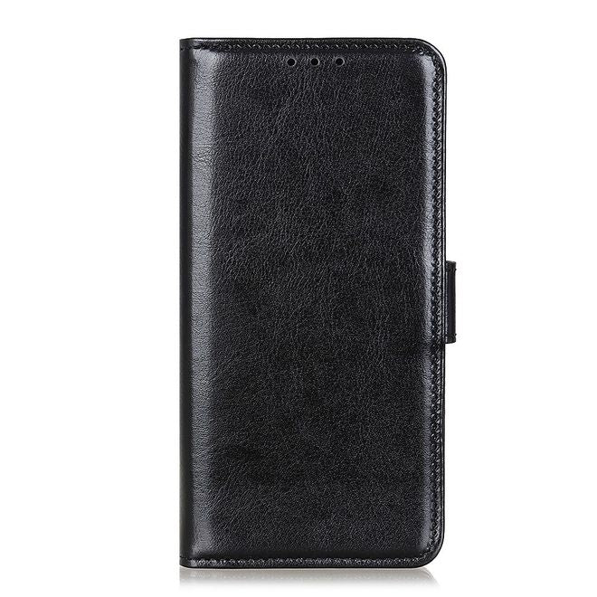 Realme 8 5G Handyhülle - Crazy Horse Leder Bookcover Series - schwarz