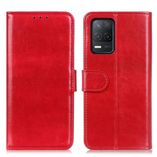 Realme 8 5G Handyhülle - Crazy Horse Leder Bookcover Series - rot