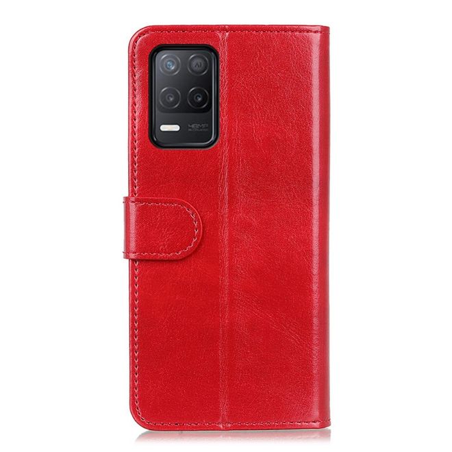 Realme 8 5G Handyhülle - Crazy Horse Leder Bookcover Series - rot