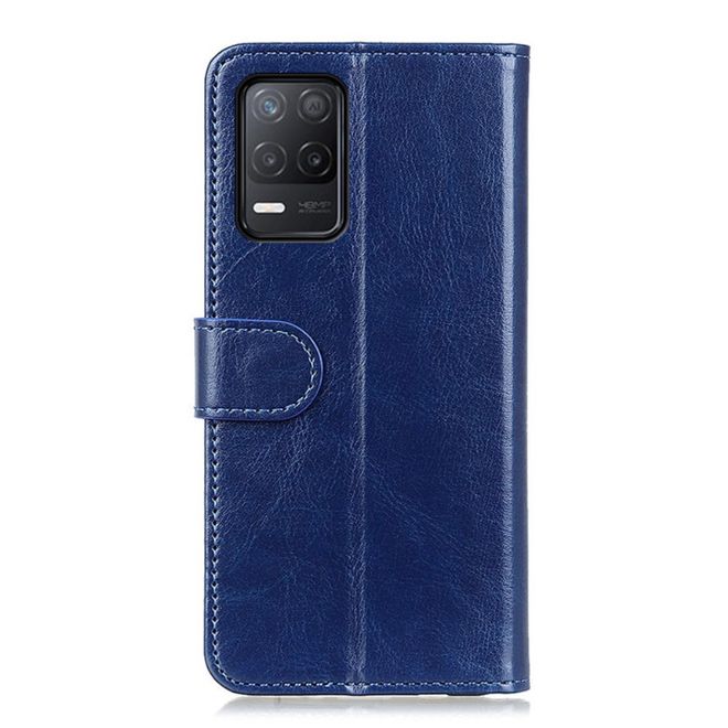 Realme 8 5G Handyhülle - Crazy Horse Leder Bookcover Series - blau