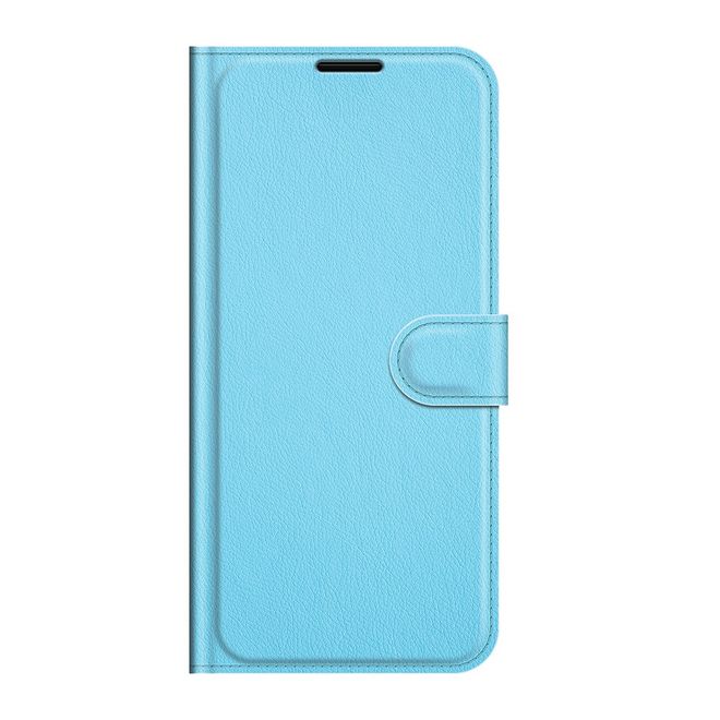 Realme 8 5G Handy Hülle - Litchi Leder Bookcover Series - blau