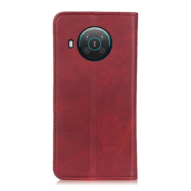 Nokia X10 / X20 Handy Hülle - Classic V Leder Bookcover Series - rot