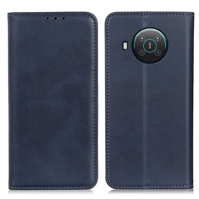 Nokia X10 / X20 Handy Hülle - Classic V Leder Bookcover Series - blau