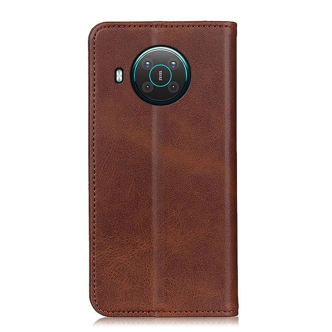 Nokia X10 / X20 Handy Hülle - Classic V Leder Bookcover Series - kaffeefarben