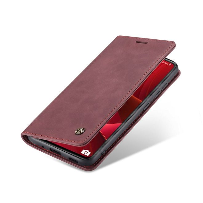 Caseme - Samsung Galaxy S20 FE Hülle - Leder Flip Wallet Case - rot
