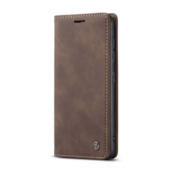 Caseme - Samsung Galaxy S20 FE Hülle - Leder Flip Wallet Case - kaffeefarben