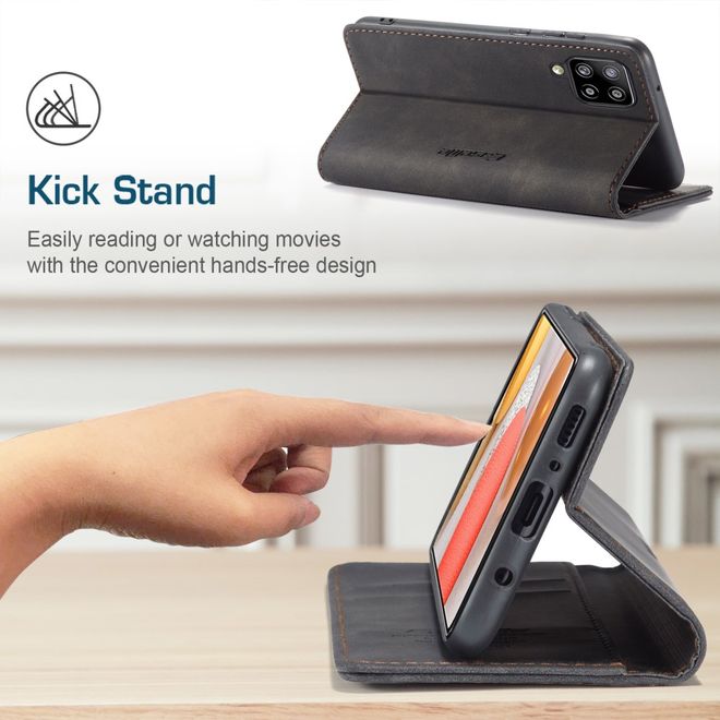 Caseme - Samsung Galaxy S21+ Hülle - Leder Flip Wallet Case - schwarz