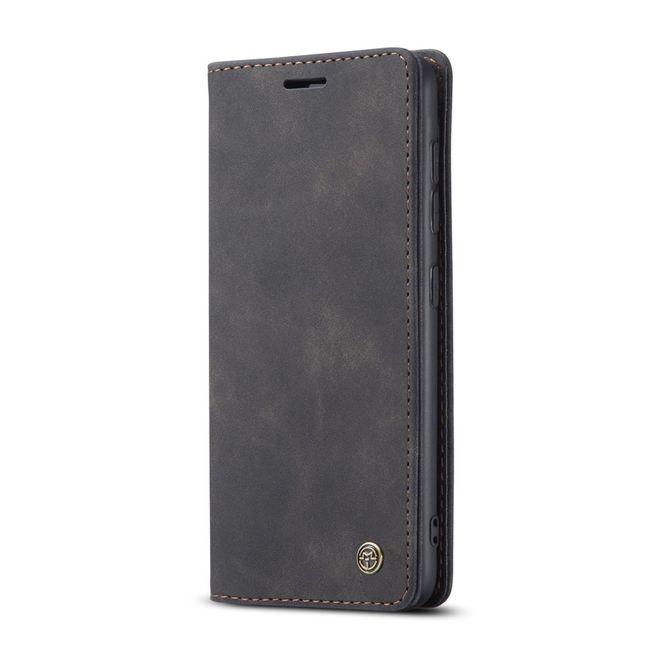 Caseme - Samsung Galaxy S21+ Hülle - Leder Flip Wallet Case - schwarz