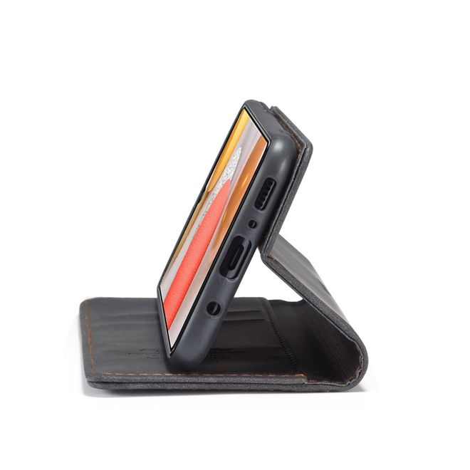 Caseme - Samsung Galaxy S21+ Hülle - Leder Flip Wallet Case - schwarz